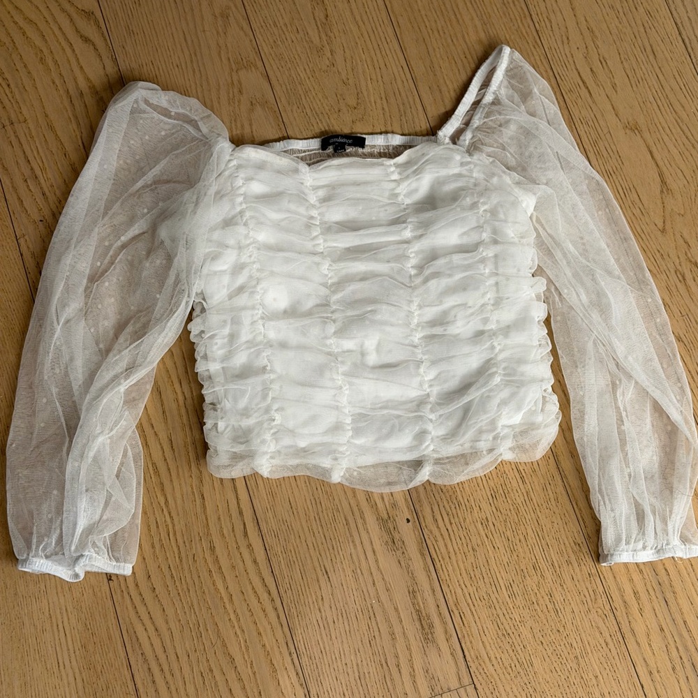 Elegant Fairy Bridal White Sheer Women's Top